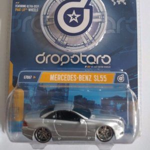 HOT WHEELS SILVER MERCEDES BENZ SL55 DROPOTARO DROPSTARS 1:50 #G7067 2004 NEW